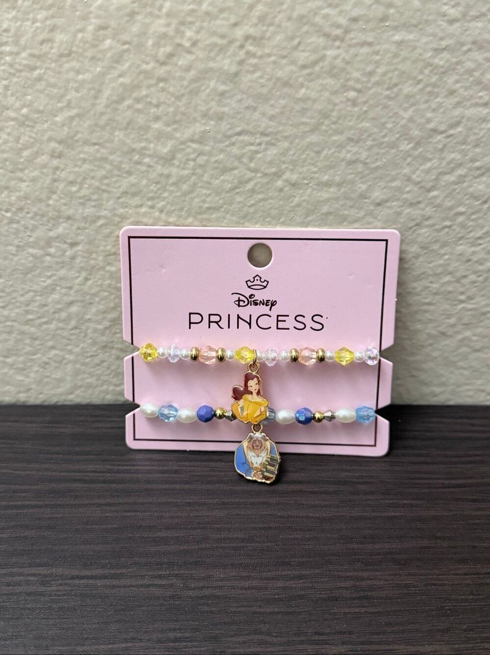 Disney Beauty And The Beast Belle & Beast Bead Bracelet Set